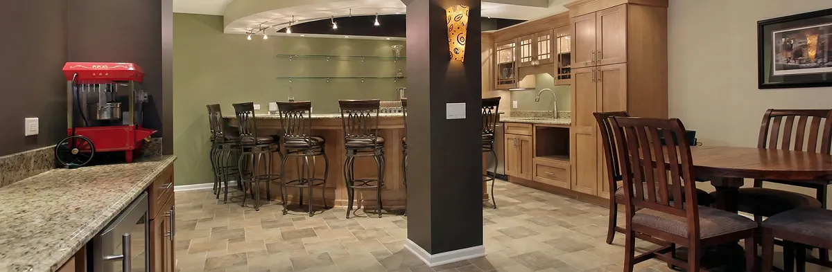 modern basement remodeling with custom finishes and open layout in a home in Scottsdale, AZ